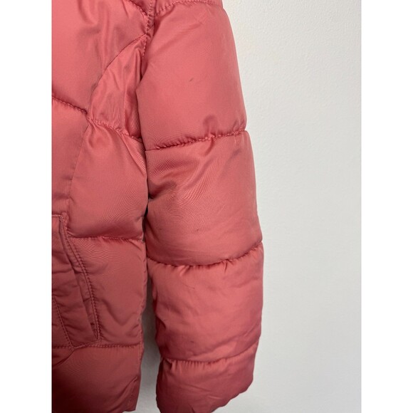 Old Navy Girls Small Better Frost Free Puffer Jacket Antique Coral Faux Fur - Picture 16 of 16